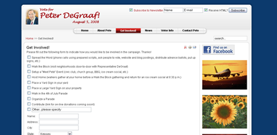 Vote for Peter DeGraaf website