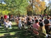 Family and friends enjoy the beautiful fall day
